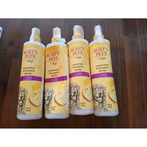 Lot of 4 Natural Waterless‎ Dog Shampoo Spray with Apple and Honey, Burt's Bees